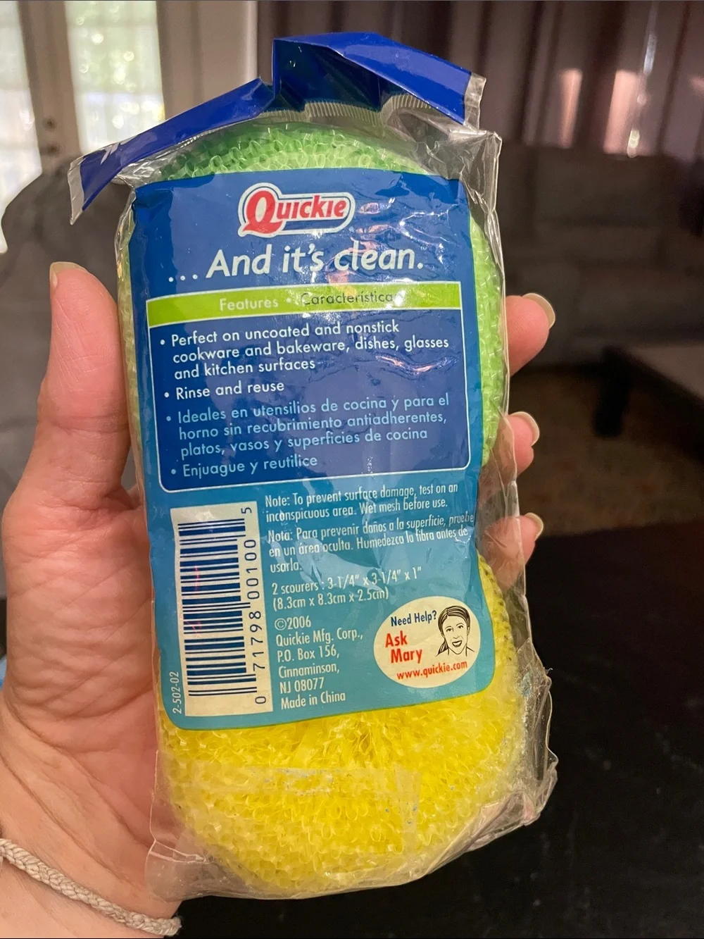 Heavy Duty & Non-Scratch Dishwand Refills - Green & Blue & 2Pk Scourers All New